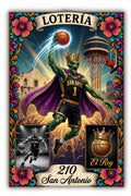 Lotería San Antonio Alien King Basketball T-Shirt